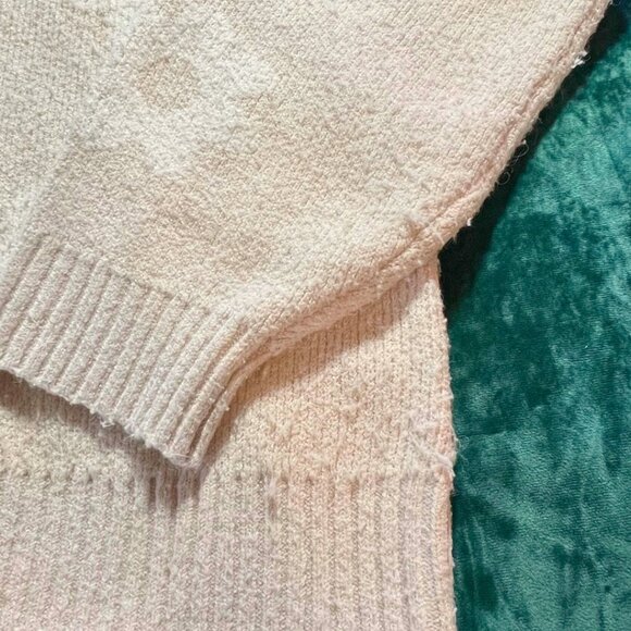 Pinque V-Neck Floral Sweater – Cream/Ivory – Size XL - Picture 4 of 5